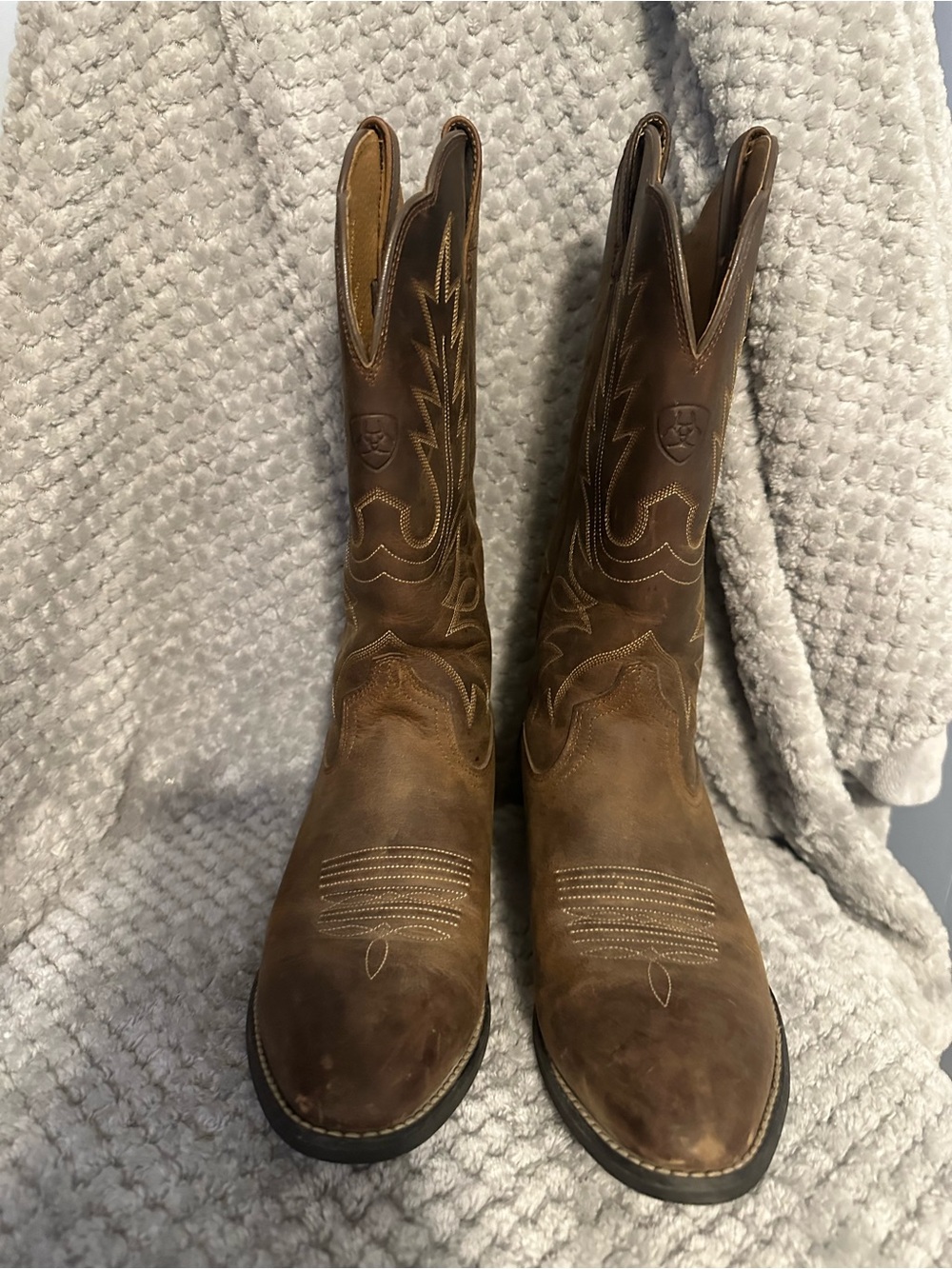 Ariat Brown Leather Western Cowboy Boots